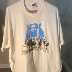Vintage 1990s Single Stitch 2XL Native American Land T-Shirt- Rare Collectible